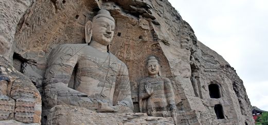 Sitzenden Buddhastatue an den Yungang-Grotten, Datong