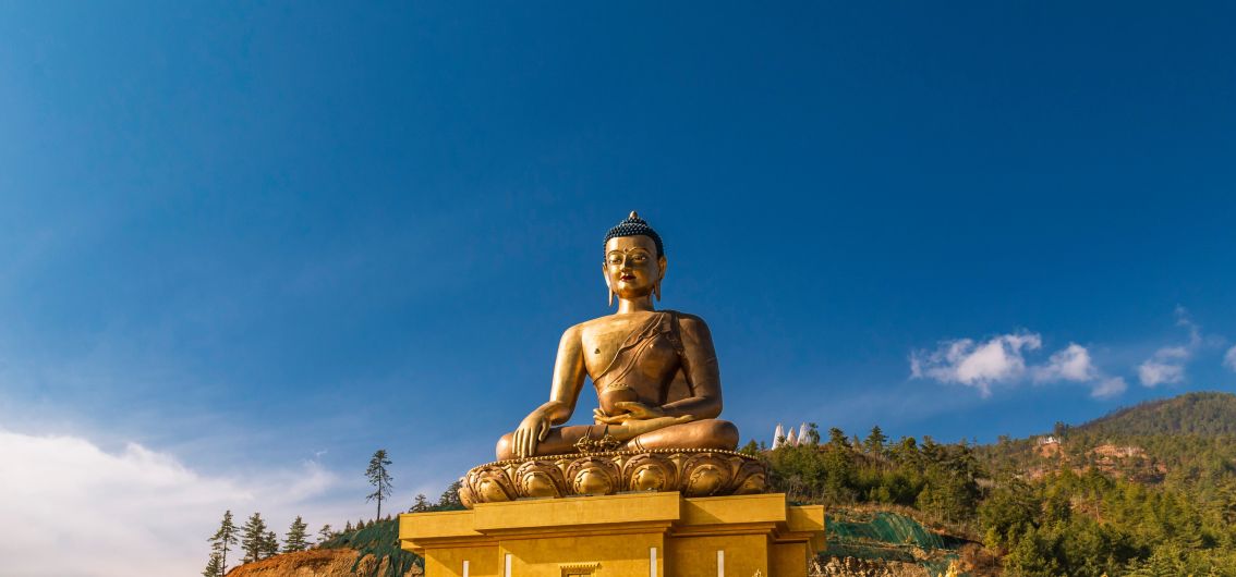 Bhutans größter Buddha in Thimpu