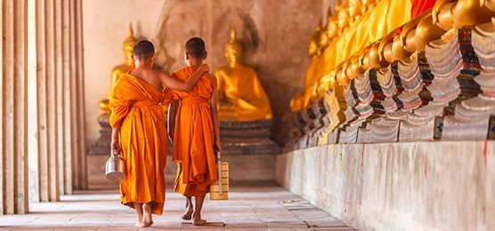 Monks in a Temple